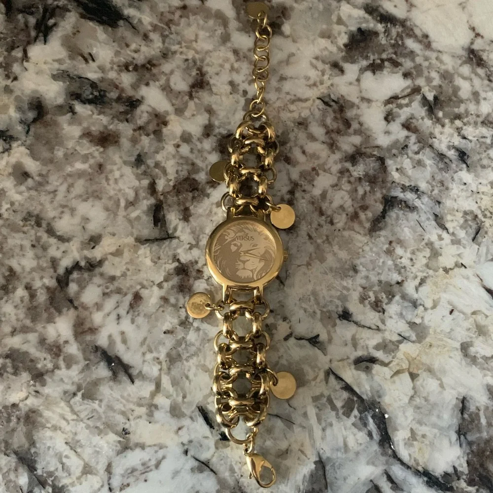 Vintage VERSACE VERSUS Gold Plated Stainless Steel Watch